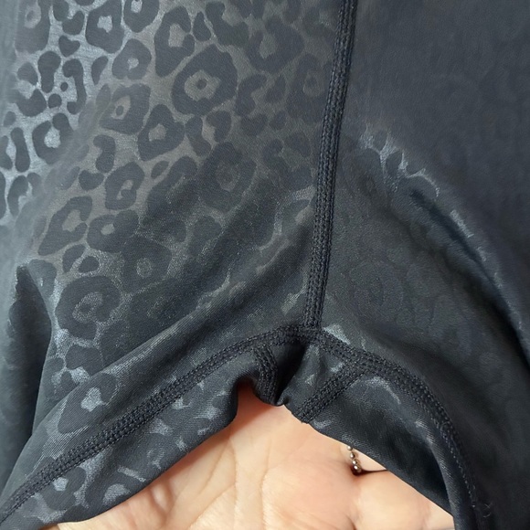 Black Leopard Print High-Waisted Leggings M - Picture 8 of 9